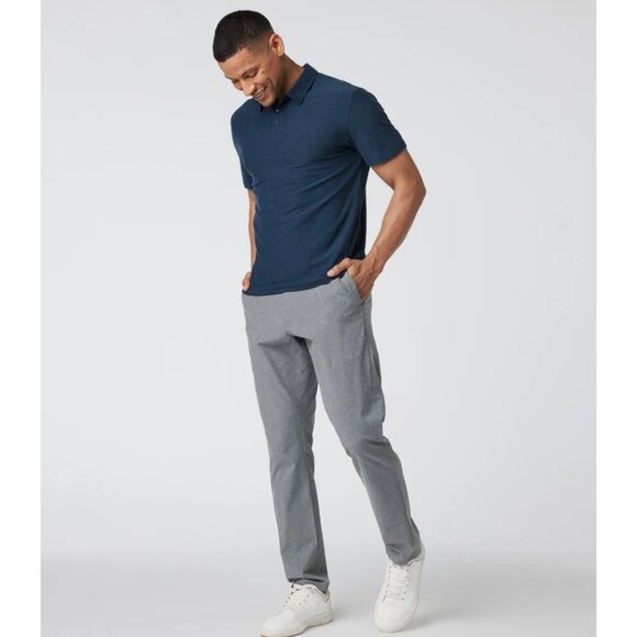 Vuori Teal Blue Strato Tech Men's XXL Performance Stretch Classic Golf Polo - Picture 3 of 10